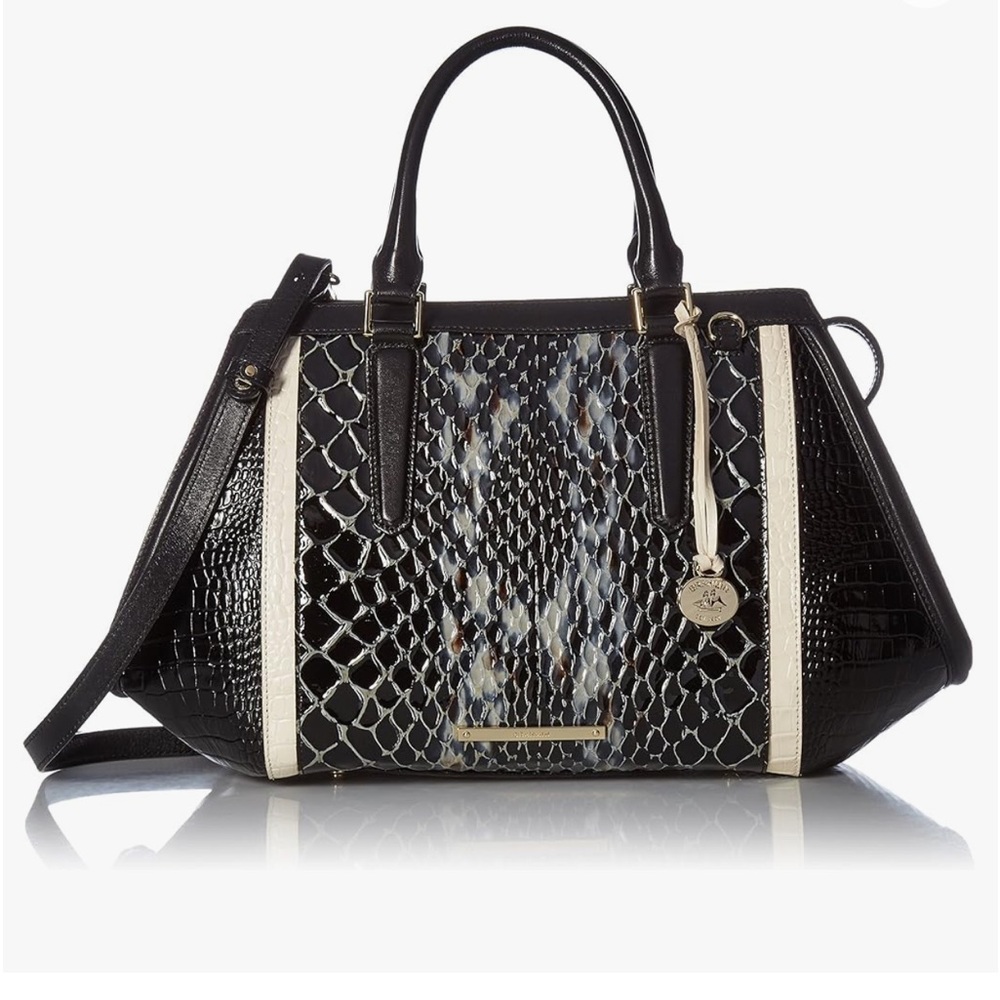 NWOT BRAHMIN BLACK CARLISLE ARDEN SATCHEL